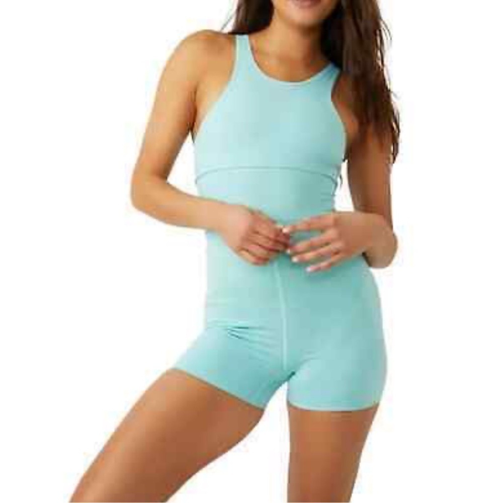FP Movement • Every Single Time Runsie Athletic Romper Stretch Cascade M/L